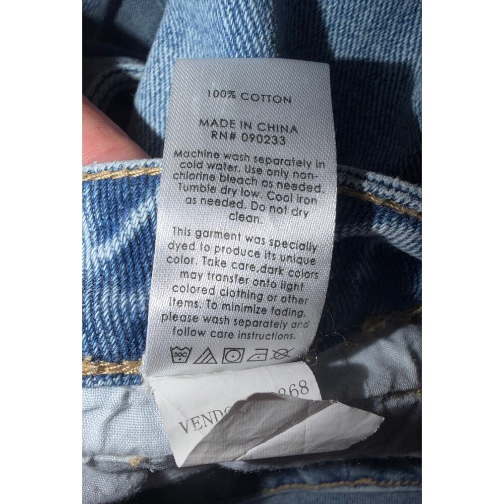 PACSUN women’s button closure distressed mom blue jeans - Picture 7 of 14